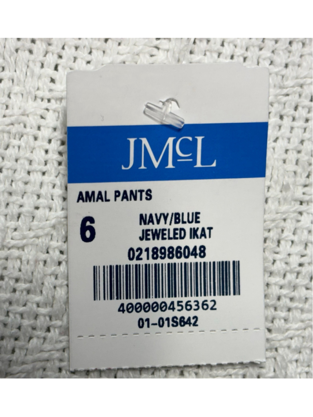 NWT J. McLaughlin Amal Wide Leg Pants Blue Ikat Geometric Tribal Print Size 6 - Picture 6 of 10